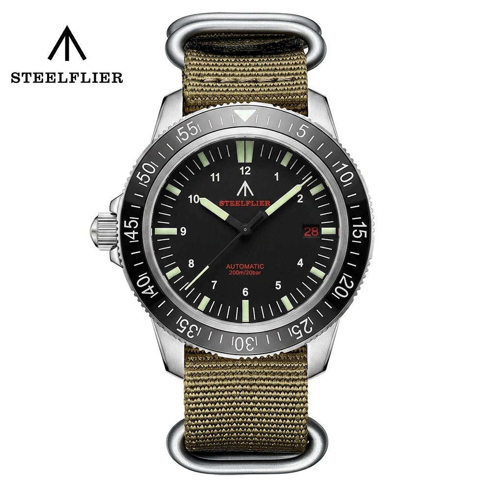 STEELFLIER Offizielle SF783 NH35 Automatische Mechanische Uhren Keramik-Lünette Super Leuchtend 20Bar Wasserdicht Luxus-Taucheruhr für Herren