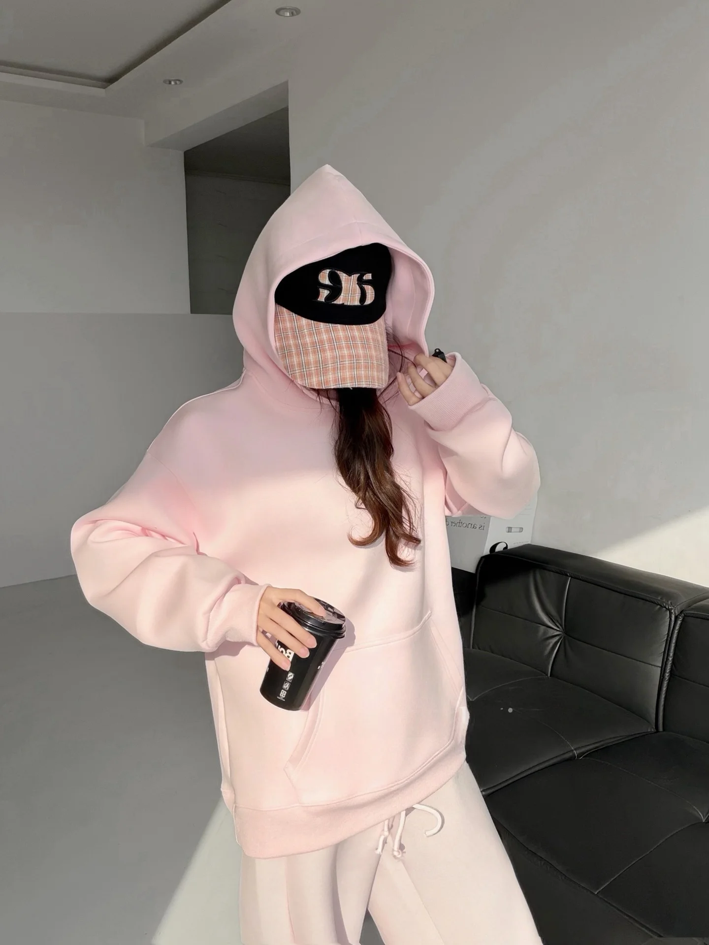 Moletom feminino solto cor roxa confortável longo sve tripulação ne moletom commute sle casual faion plus size top