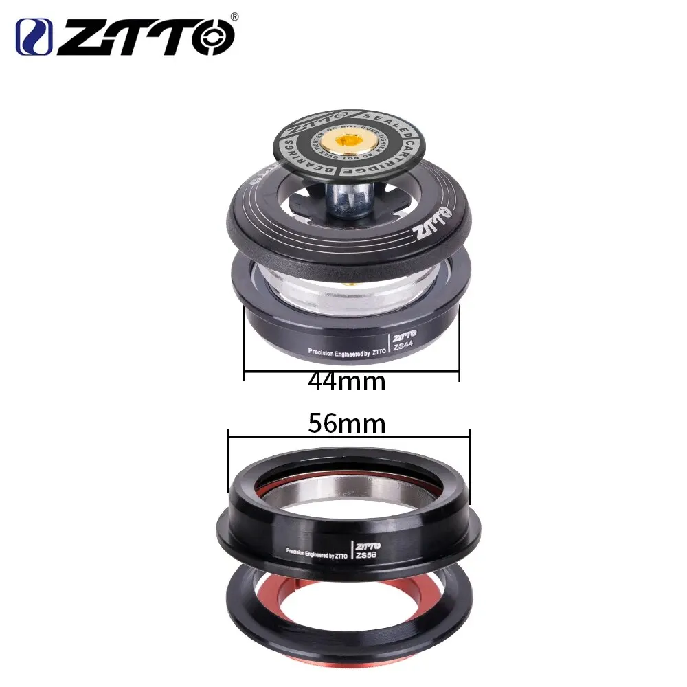 ZTTO Fietsheadset 42mm 44mm 56mm ZS44 IS42 IS52 ZS56 1-1/8 "28,6mm Rechte kegelbuis vorkframe 4444S 4456ST 4252ST