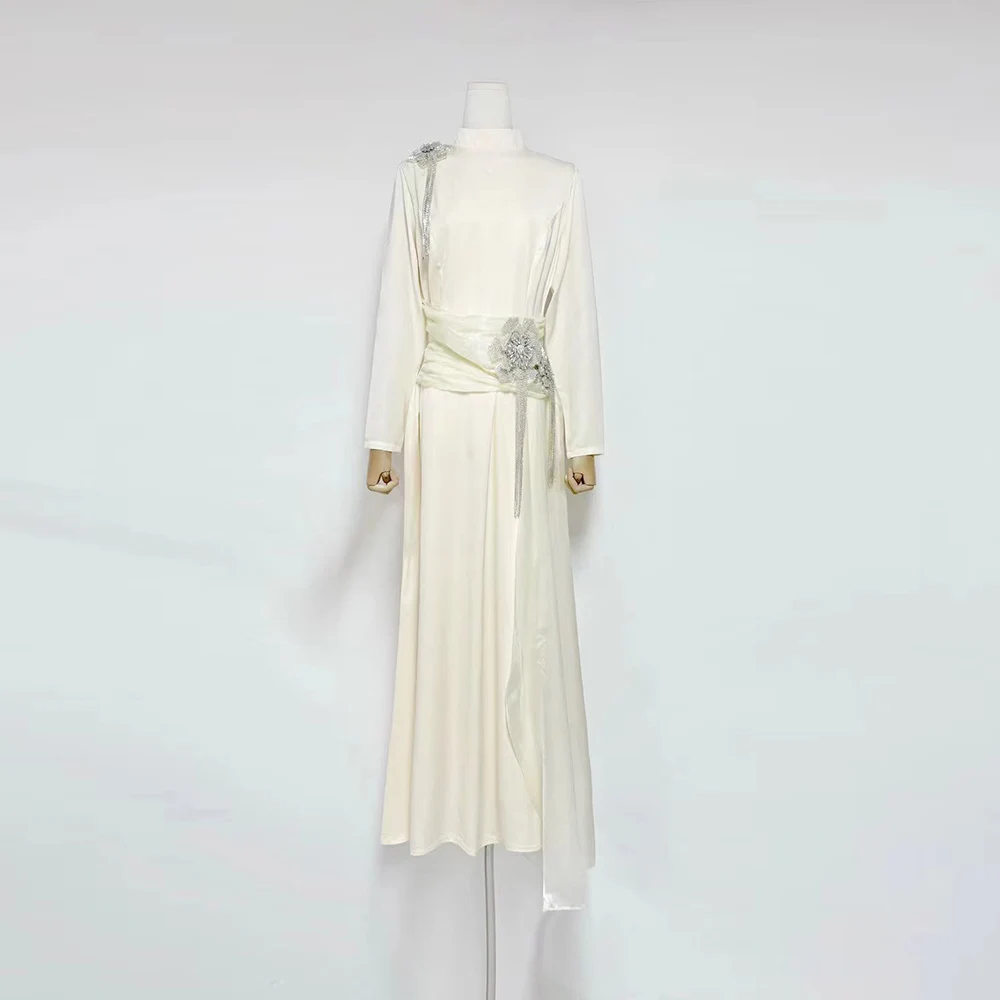 فساتين تنحيف بمزاجية من TWOTWINSTYLE للنساء برقبة دائرية وأكمام طويلة مزينة بفستان أنيق طراز أنثى KDR545284 #6