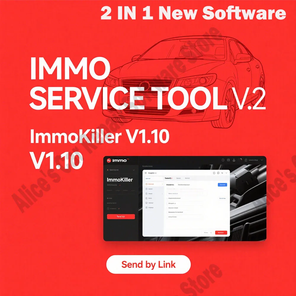 2 IN 1 Software ImmoKiller V1.10 obd2 scanner IMMO Off Software + ECU Programmer IMMO SERVICE TOOL V1.2 Immo Off Software