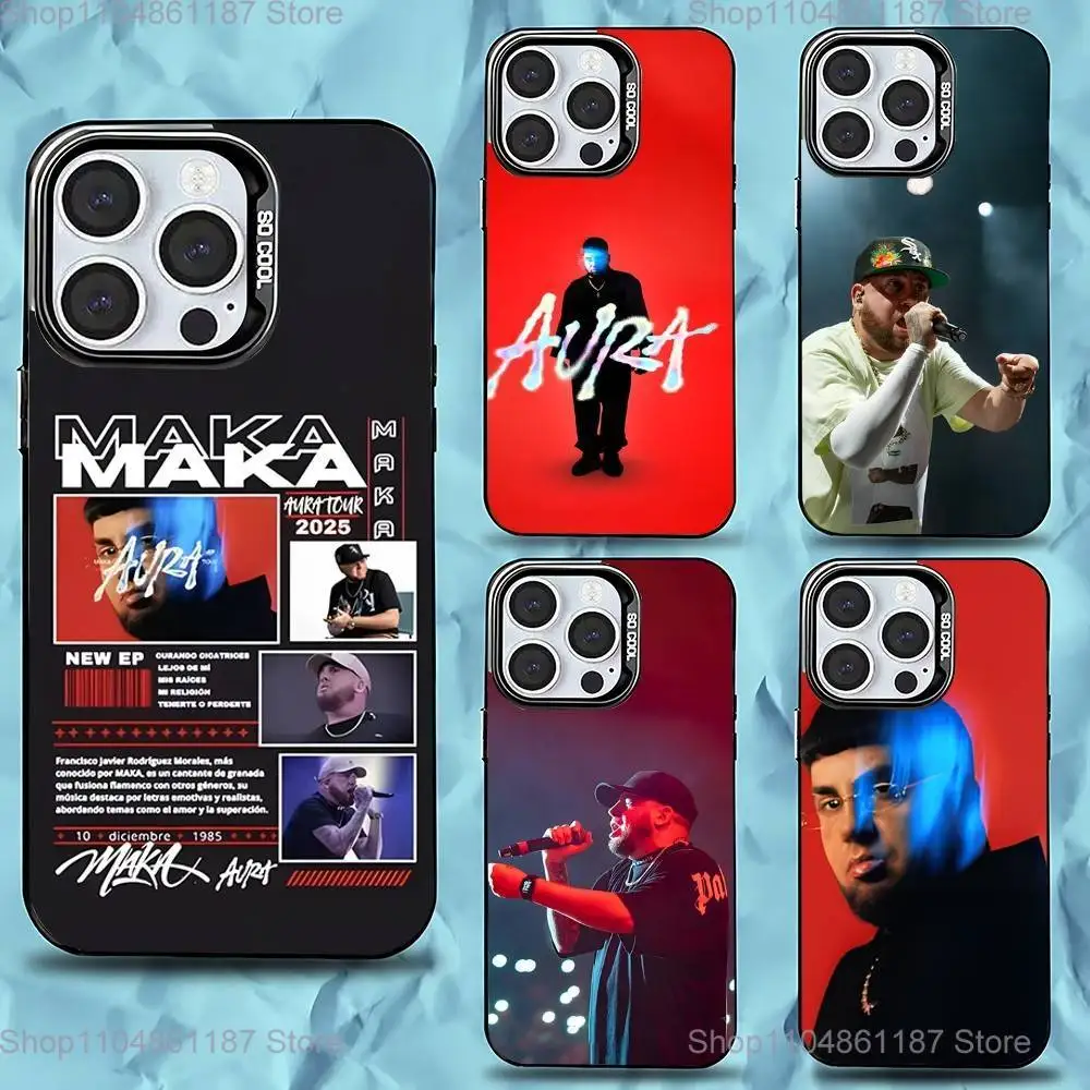 

Rapper M-Maka Aura 2025 Tour Phone Case For iPhone 17,16,15,14,13,12,11Pro,Max,Plus,Mini,XS,SE Anti Fall Black Matte Hard Bumper