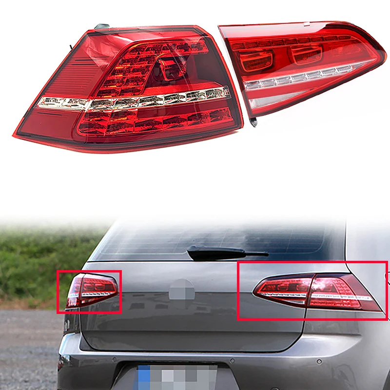 Car LED Rear Tail Light Brake Lamp Left Right Signal Lamp For Volkswagen Golf 7 MK7 GTI 2013-2017 (NOT FIT FOR GOLF 7.5 VERSION)