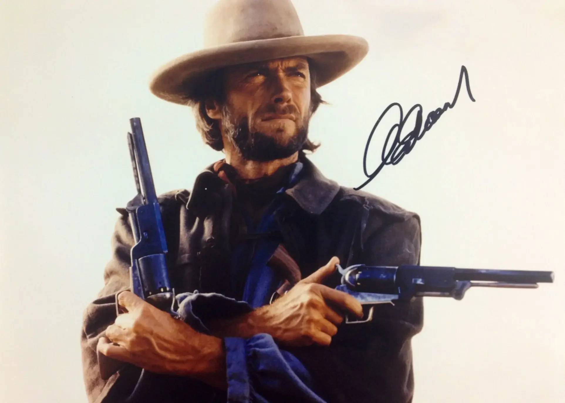 CLINT EASTWOOD autographed SIGNED PHOTO, Art Picture Print Silk Poster,Home Wall Decor