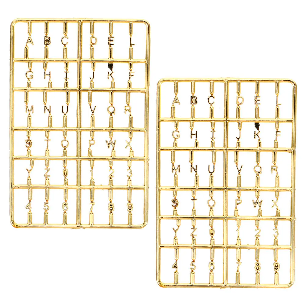 

2Pcs Miniature House Accessories DIY Door Number Letter Sign Tiny House Decorative Numbers and Letters for Mailbox