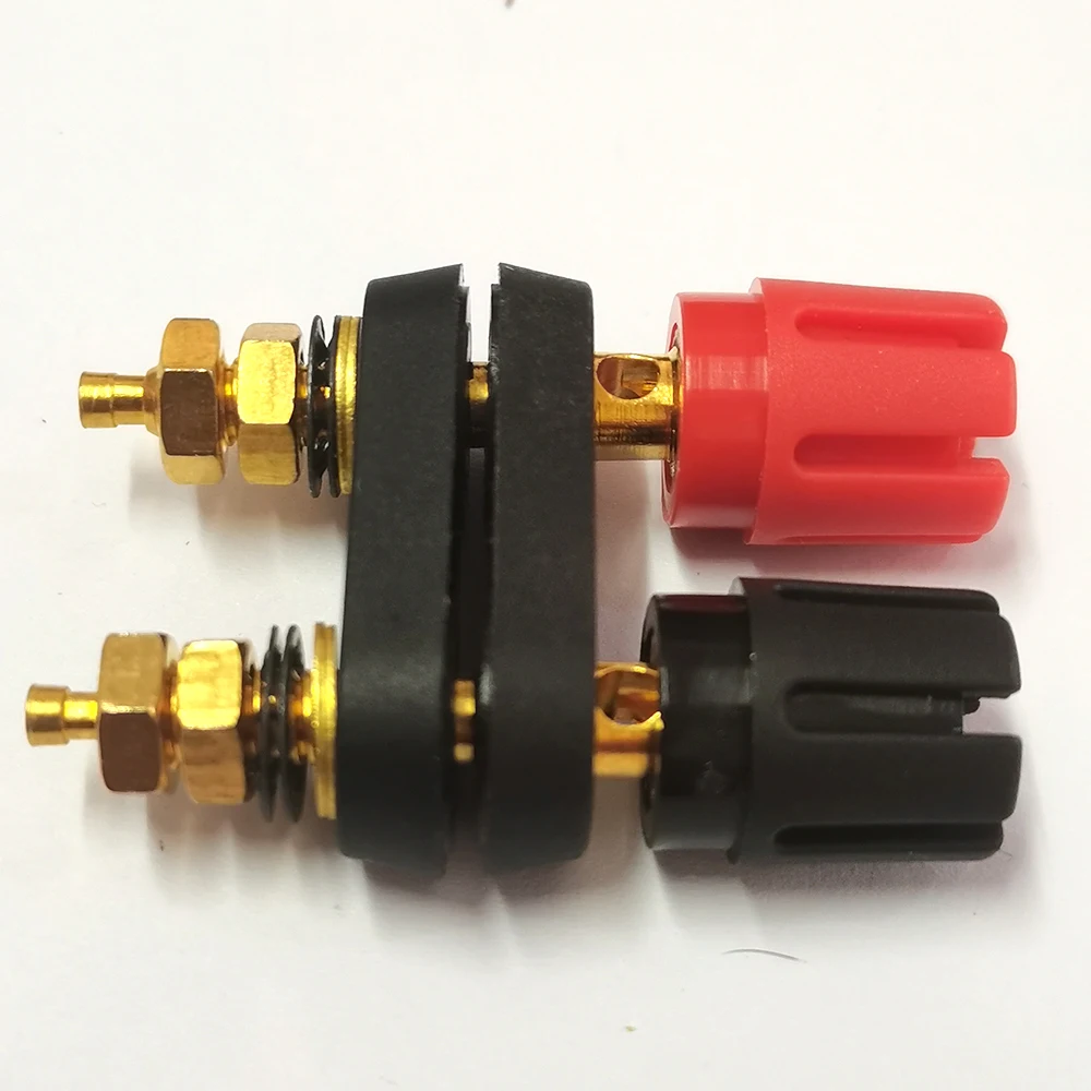 1PC Lautsprecher-Audioverstärker-Anschluss, doppelt integrierter Klemmenanschluss, 2-in-1-Bananenbuchse, 4 mm, rot, schwarz, doppelter Sechskant-/Pflaumenkopf – Detail 5