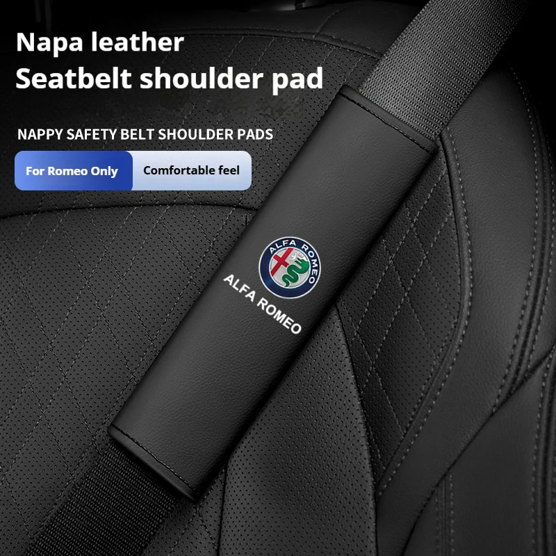 

Car Belts Covers Padding Carbon Fiber Belt Shoulder Accessories For Alfa Romeo 159 Giulietta Giulia 147 Mito 156 159 166 GT