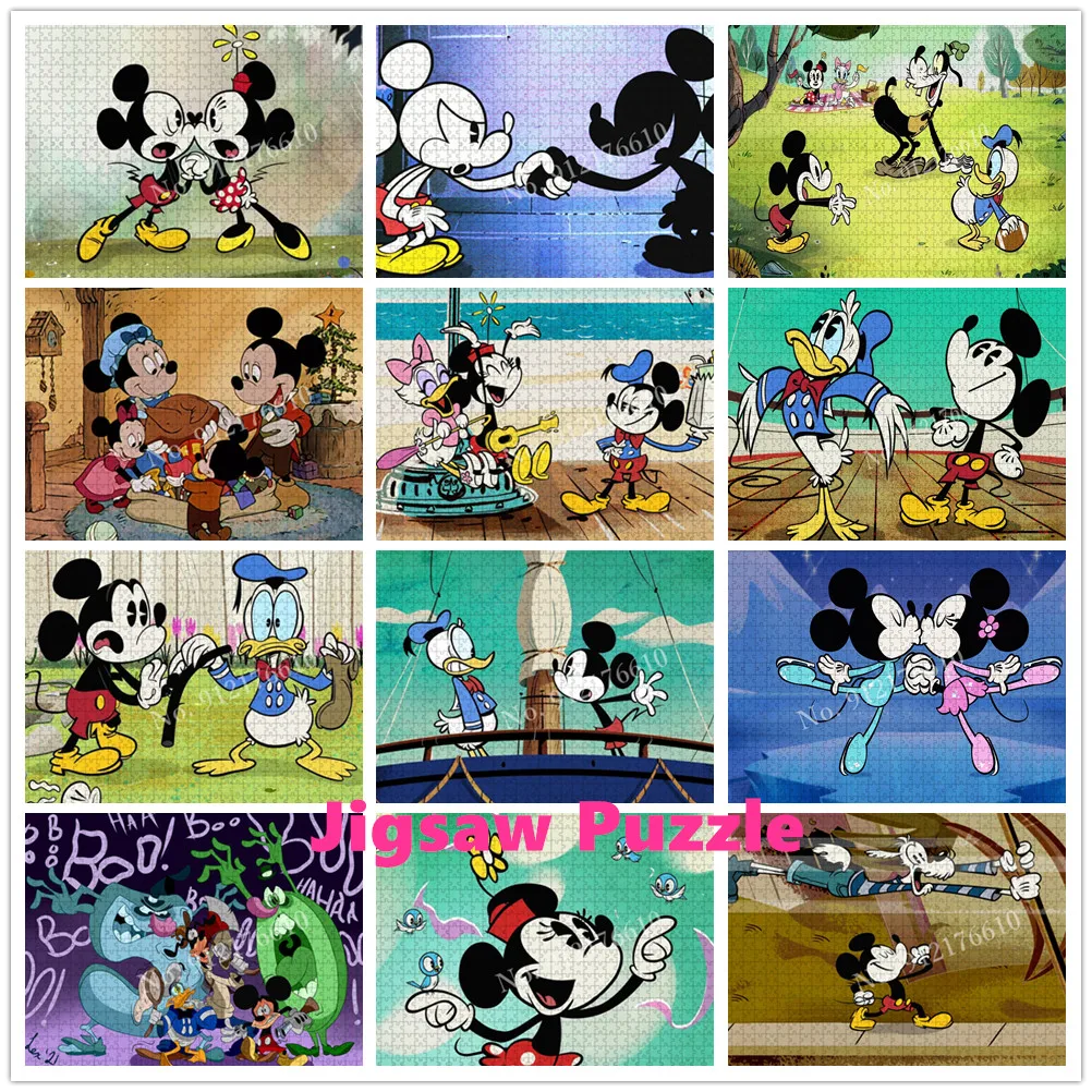 

Puzzle for Adults 1000 Pieces Disney Mickey Mouse Jigsaw Puzzle Minnie Donald Duck Diy Jigsaw Puzzle for Kids Unzip Game Gift