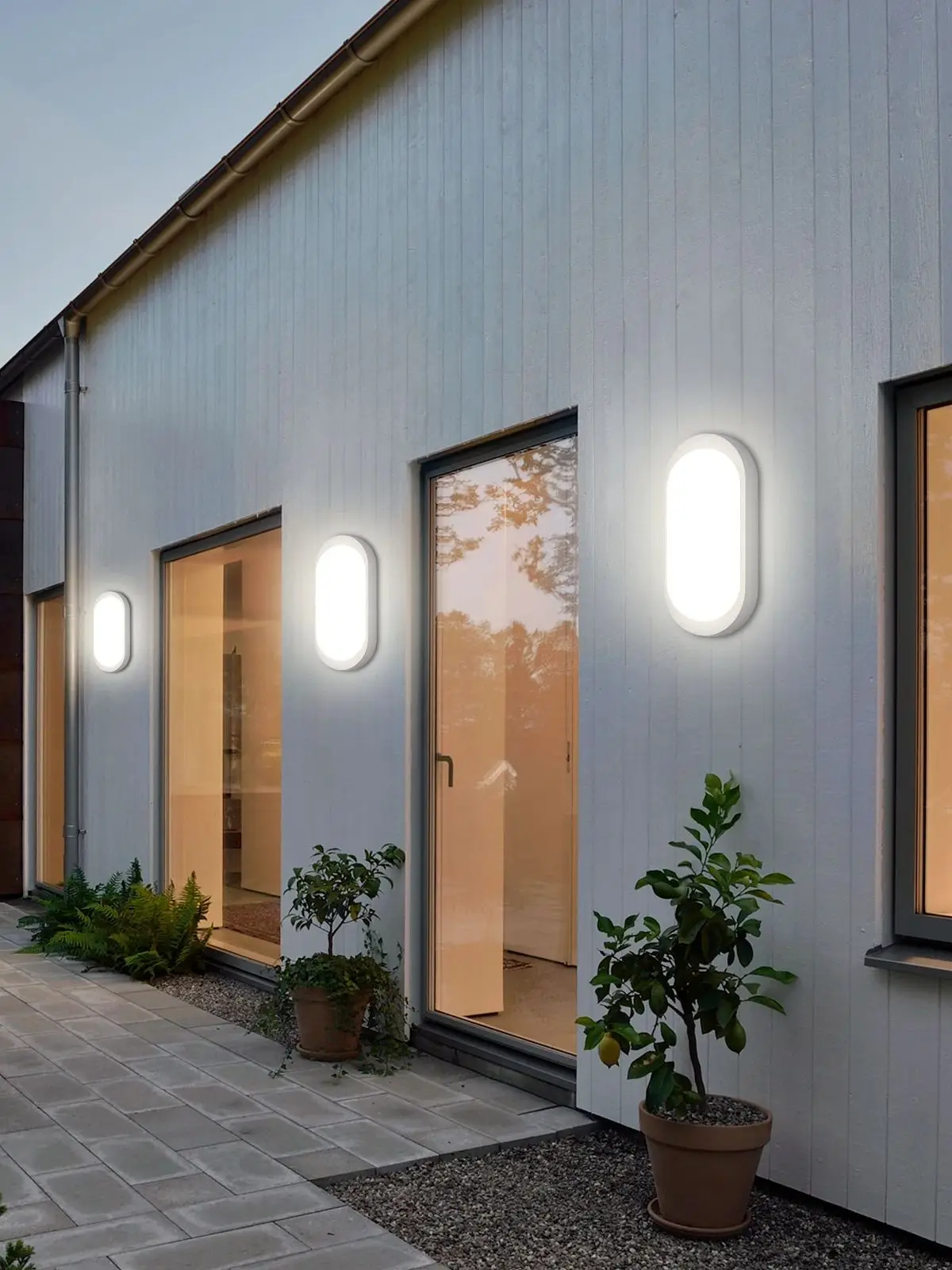 LED-Deckenleuchte 18W 1710LM IP65 Ovale Wandlampe, 4000K Neutralweiß, Nassraumbeleuchtung für Flur Keller Garten Garage