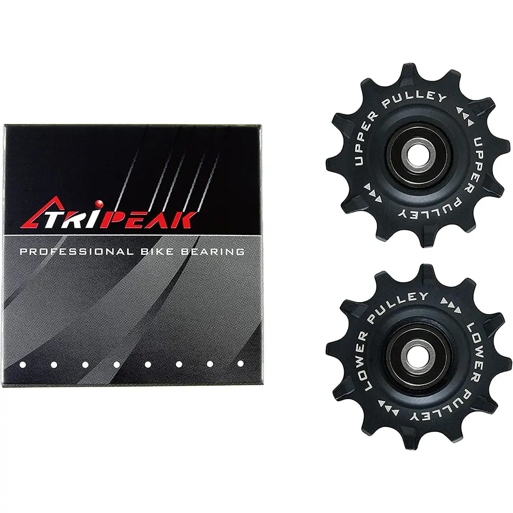 

TRiPEAK 12T+12T 12T+14T Oversized Ceramic/Steel Bearing Jockey Wheel Pulley Set for 10/11Speed Gravel Rear Derailleur