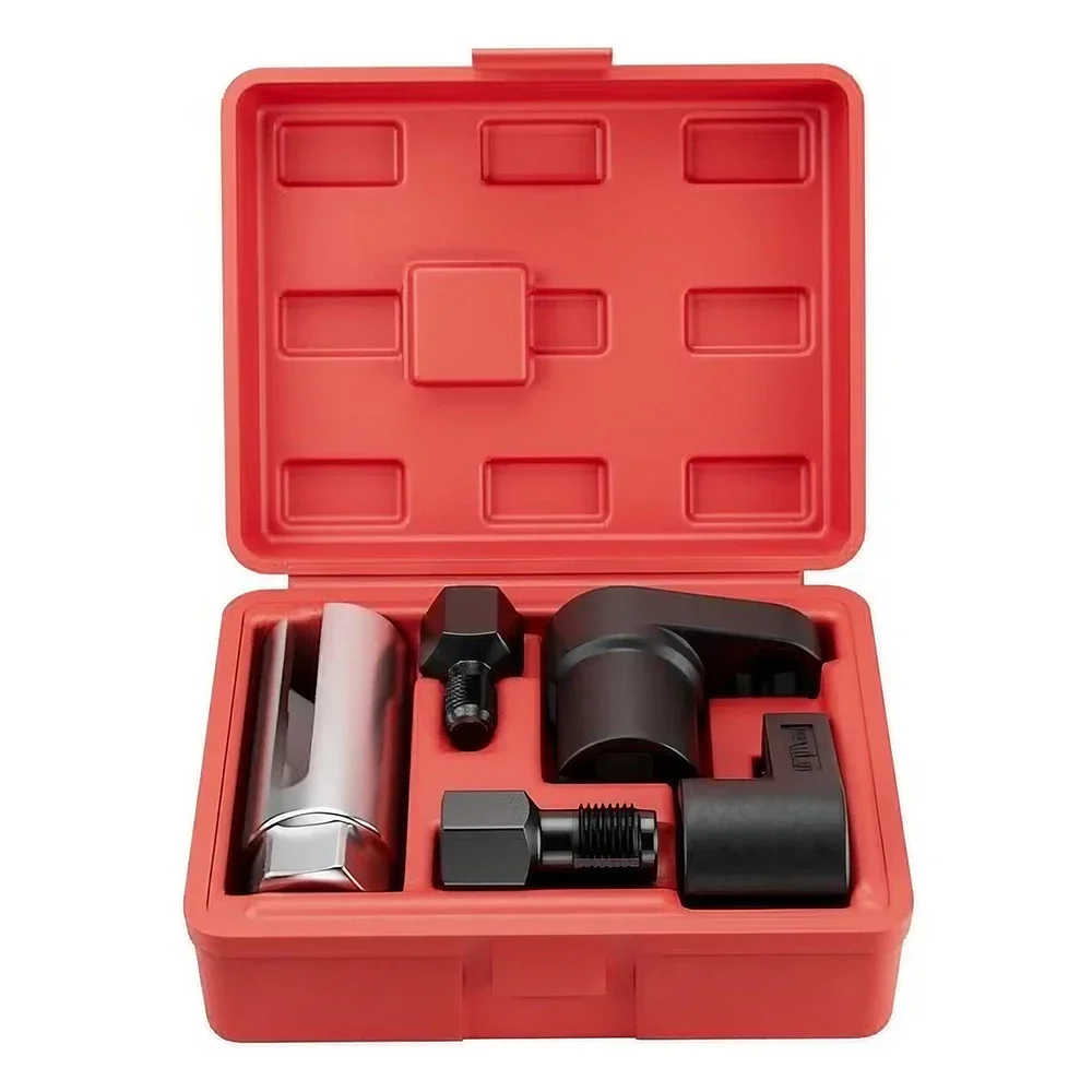 Kit de Chaves para Sensor de Oxigênio Automotivo com 5 Peças, Ferramenta de Remoção e Instalação de Soquete O2 com Rosca para Sensor de Vácuo