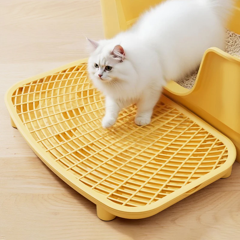 

Anti-Slip Double Layer Cat Litter Mat Durable Removable Easy To Clean High Height Controlling Sand Platform Pets Accessories