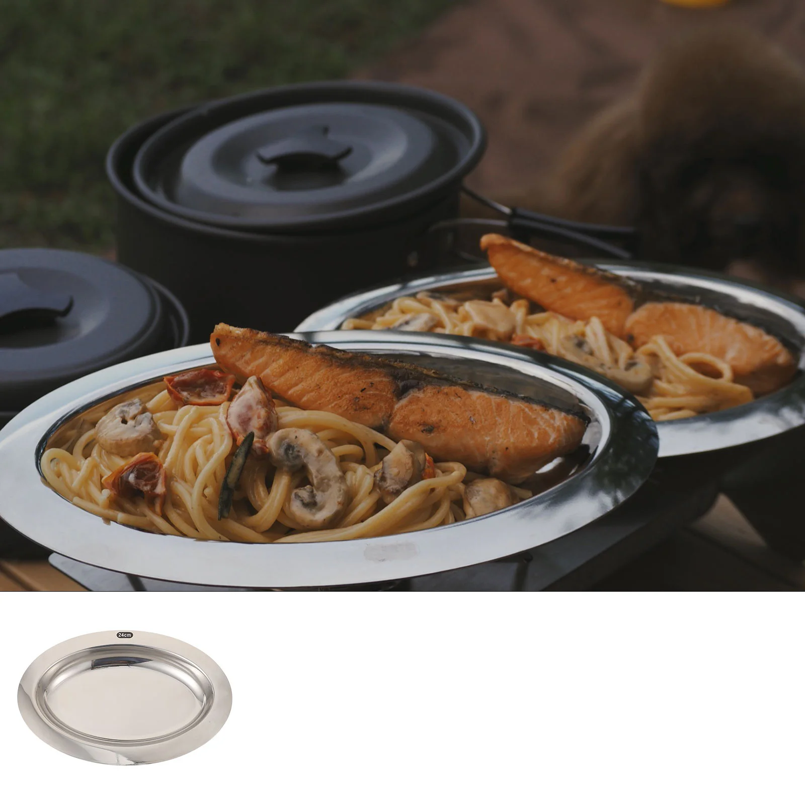 

1Pcs Stainless Steel Oval Dinner Plate Metal Bbq Plate Multipurpose Fruit Storage Food Serving Tray Fruit Plates