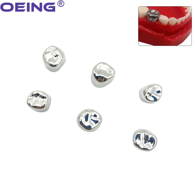 Dental Preformed Metal Crown Stainless Steel Primary Molar for Teeth Kids Adult Temporary Crowns Kit Dentistry Therapy Tools