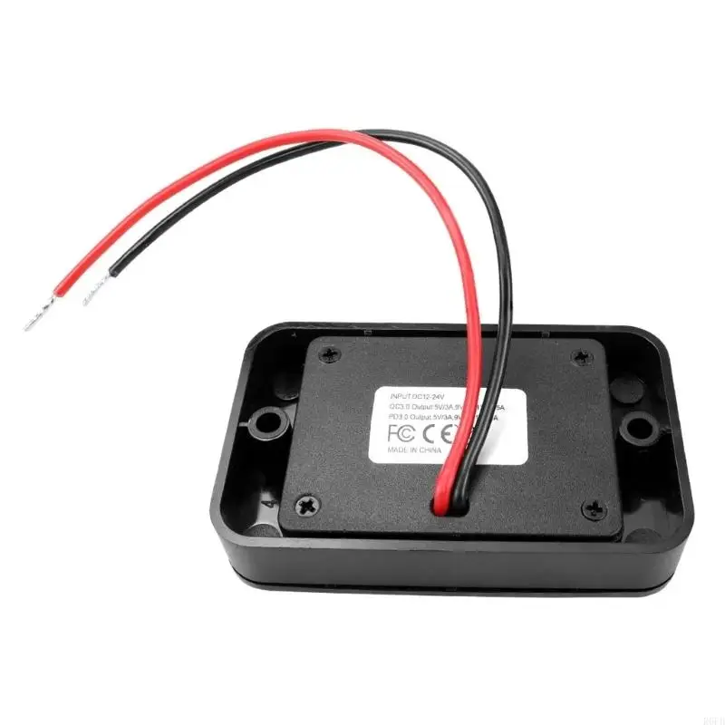 Efficient 4 Port Car Adapter With PD QC3.0 Technology Charges Multiple Devices At High Speed Simultaneously for Marine R6FB