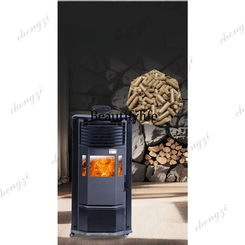 European granular firewood dual-purpose heating stove three-sided fireplace firewood stove granular stove