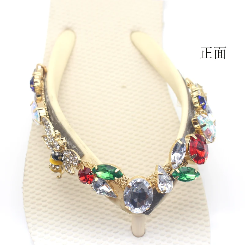 1PCS80 * 100 Fashion New Color Jewelry Accessories Metal Super Flash Large Diamond Women\'s Herringbone Slipper Chain Wholesale
