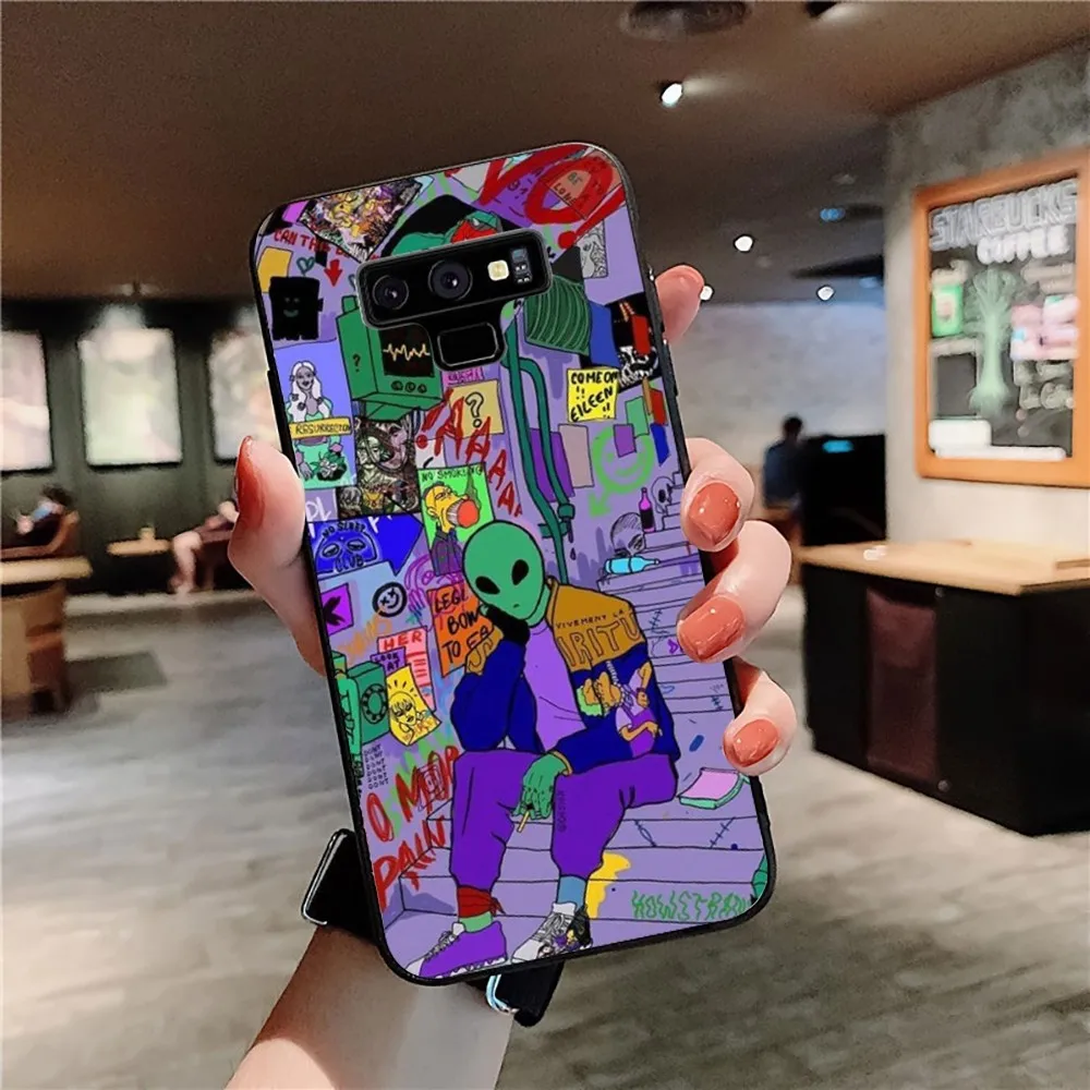 Esthetiek Leuke Cartoon buitenaardse ruimte Telefoon Case Voor Samsung Note 8 9 10 20 pro plus lite M 10 11 20 30 21 31 51 EEN 21 22 42 02 03