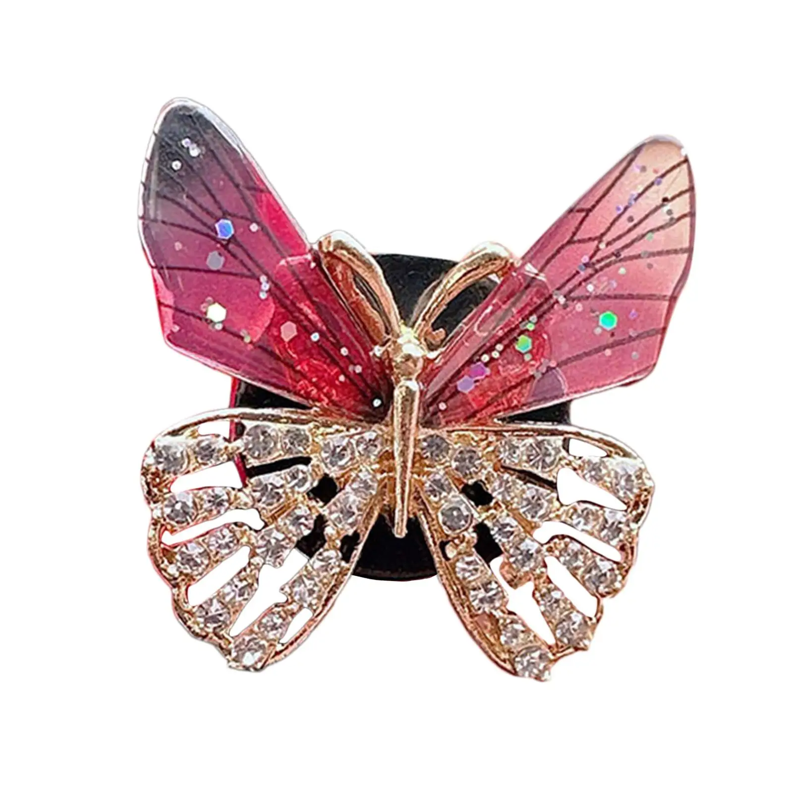 4xCar Air Vent Clip Decorative Cute Air Conditioner Vent Diffuser Butterfly Pink