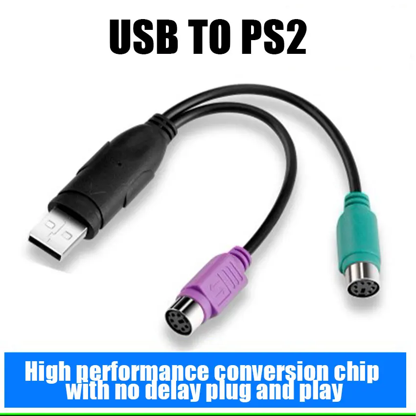 USB Male To PS/2 PS2 Female Converter Cable Cord Converter Adapter Keyboard