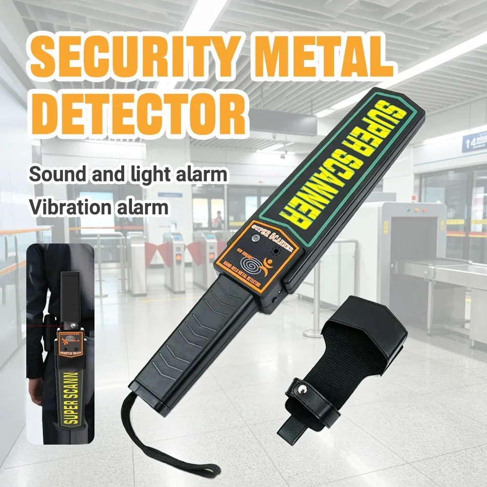Full Body Handheld Security Metal Detector Wand High Sensitivity Shock Resistant For Event Crowd Control School Office