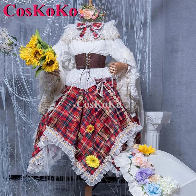 

【Customized】CosKoKo Kazami Yuuka Cosplay Game Touhou Project Costume Elegant Sweet Gorgeous Dress Halloween Role Play Clothing