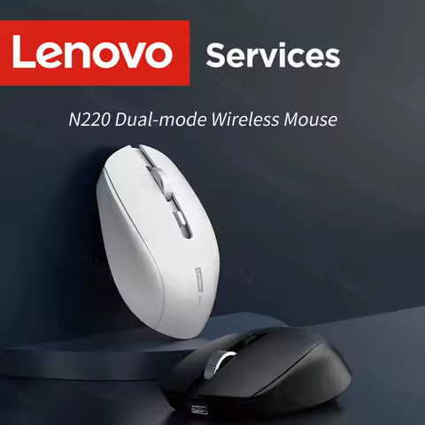 Lenovo Wireless 2.4g Lightweight Ergonomic Mouse Aluminum Alloy Roller Silent Quiet Clicks Battery Supply Mouse for Pc Laptop