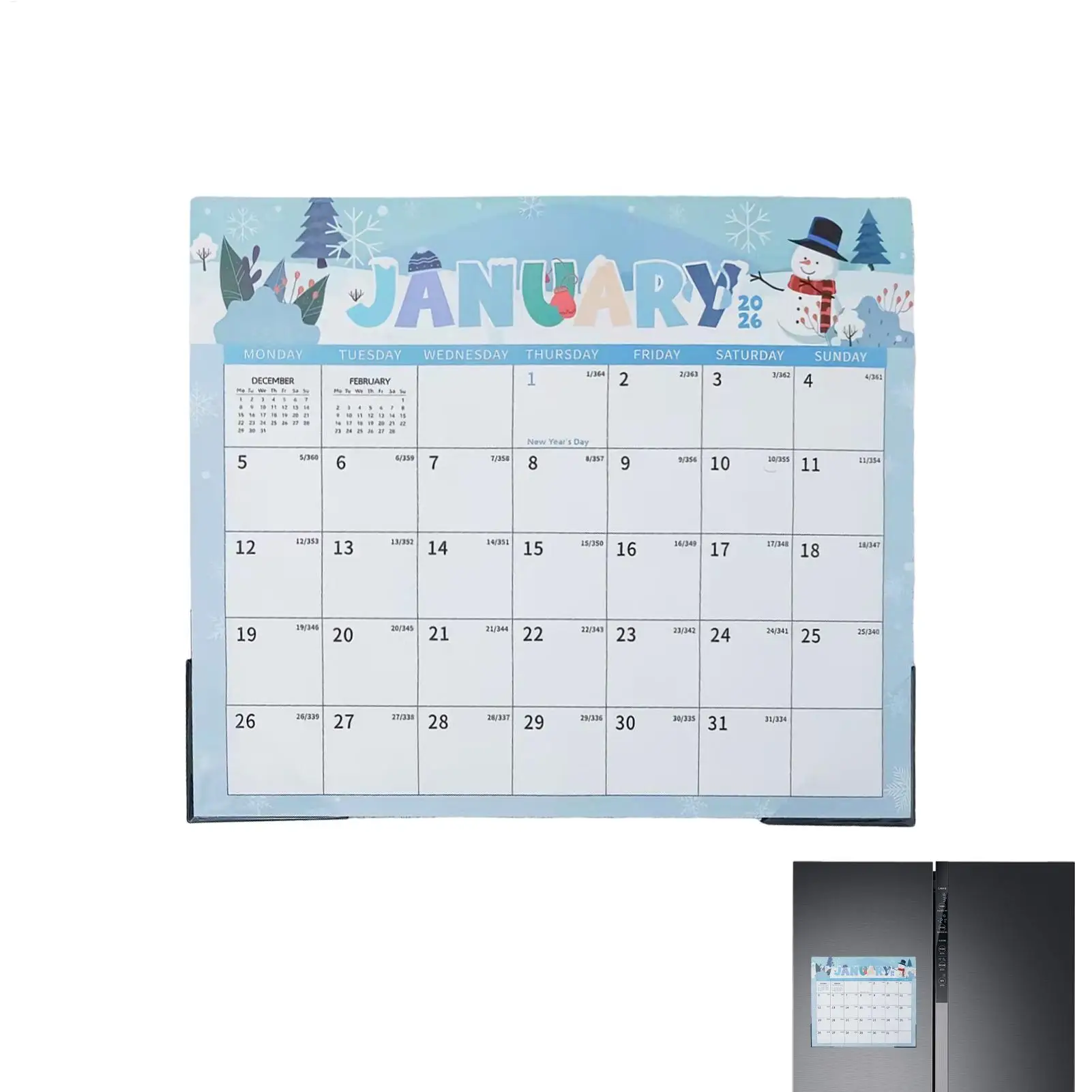Magnetic Fridge Calendar Runs from January 2026 Until June 2027 18 Monthly Fridge Calendar Magnet Creative Magnetic PlanCalendar