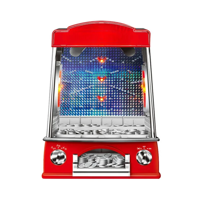 Make your home a game hall, dynamic home mini coin-operated desktop toys, coin-pushing game consoles