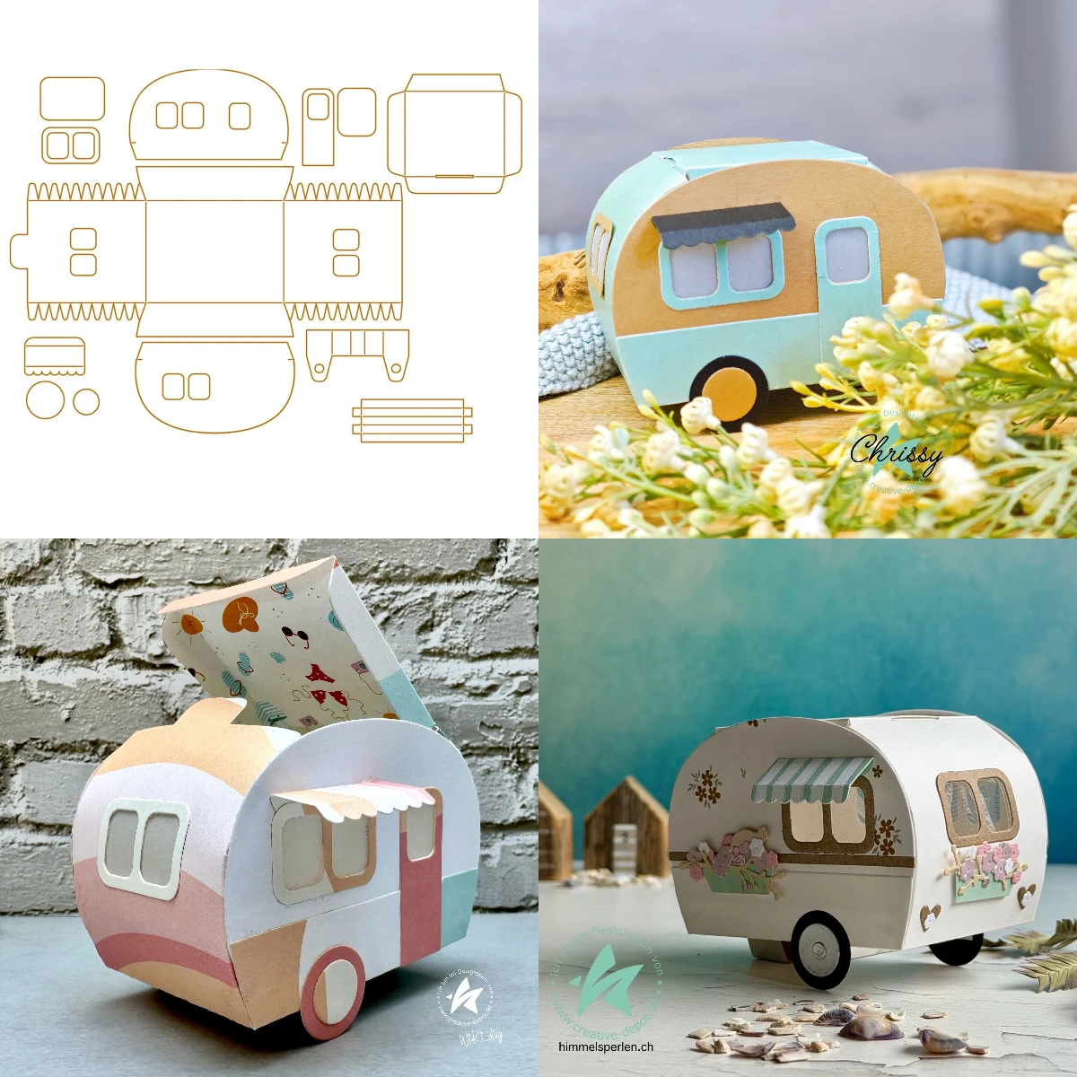 Kleiner Camper 2026 Neue Metall-Stanzformen für DIY Scrapbooking Bastelarbeiten Fotoalbum-Vorlage Handgemachte Dekoration