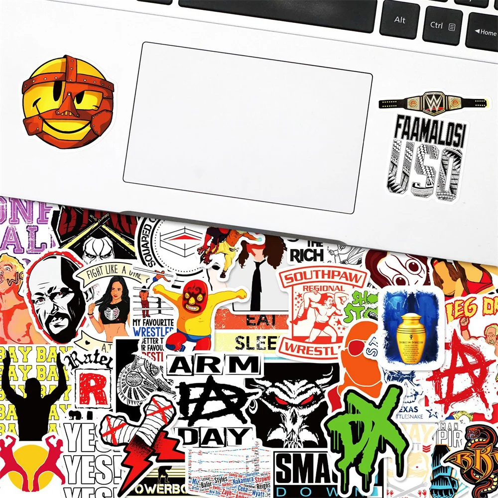 10/30/50PCS Cartoon WWE Personality Graffiti Sticker For Luggage Laptop IPad Skateboard Motorcycle Waterproof Sticker Wholesale