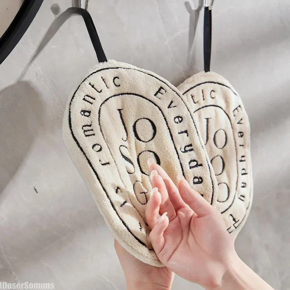 Double-layer Hanging Speed Dry Hand Towel Household Convenient Towel Kitchen Bathroom Quick-dry Thickened Absorbent Hand Cloth