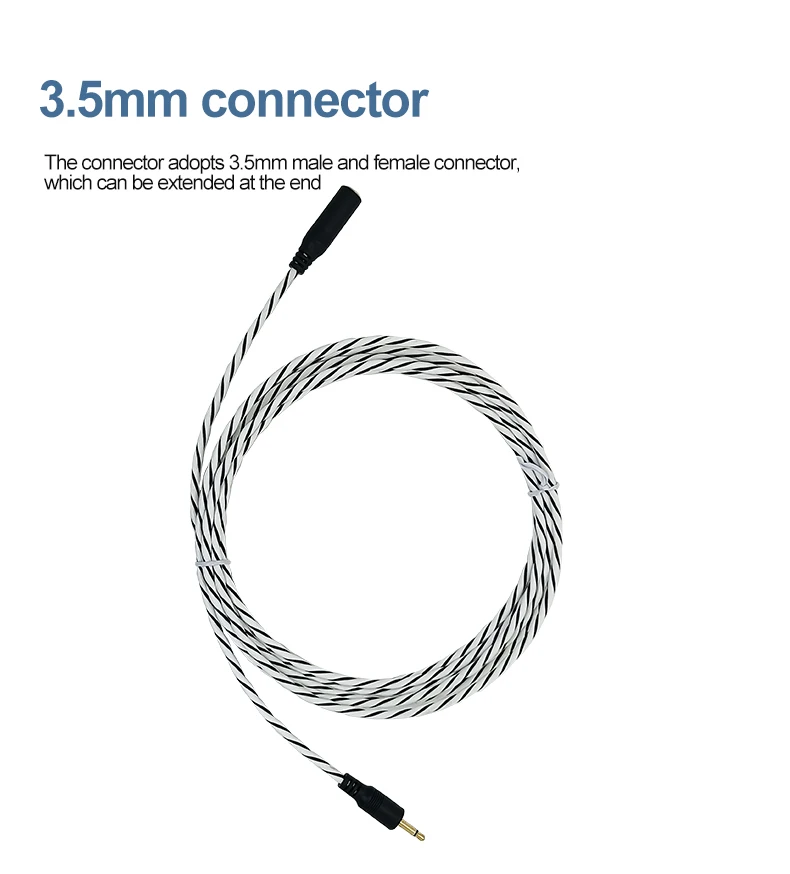 

Smart Home Water Leakage Sensor Cable WIFI Leak Detection Rope Water Leak Detection Cable 3.5mm Male and Female Connector