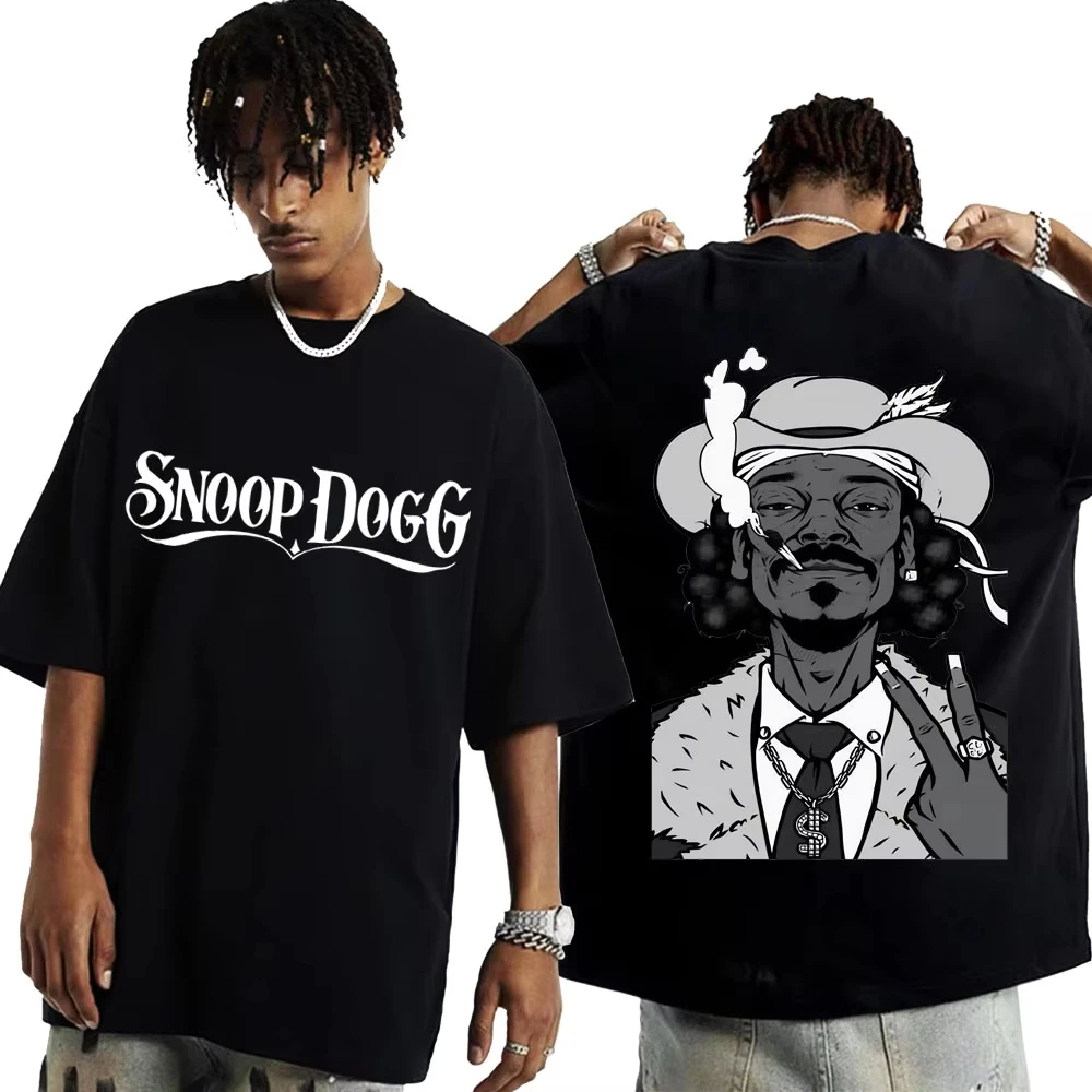 Camiseta Gráfica del Rapero Snoop Dogg en Oferta, Camiseta Divertida de Moda Hip Hop para Hombre, Camiseta Oversize Unisex de Verano