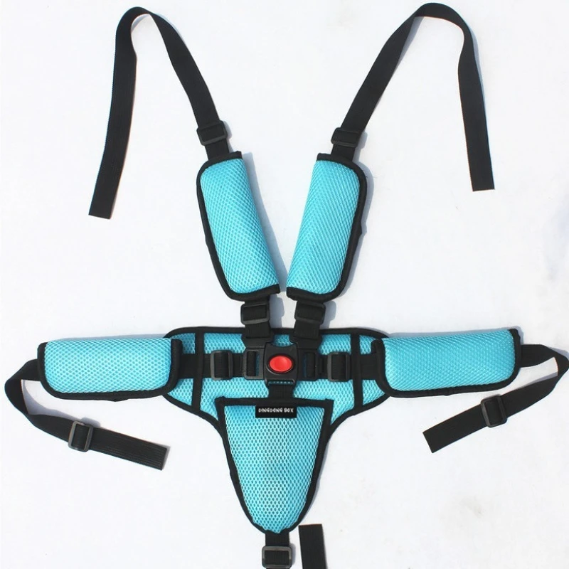 5-Point Safety Belt 3-Point Fixed Belt Children's Dining Chair Standard Accessories Baby Stroller Safety Belt Seat