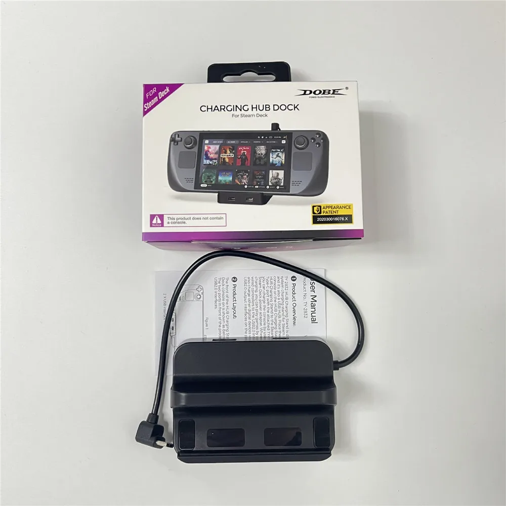 スチームデッキTY-2832トップホスト充電ベーススチームデッキホスト充電ベース、3つのUSB拡張ポートハブ付き2.0