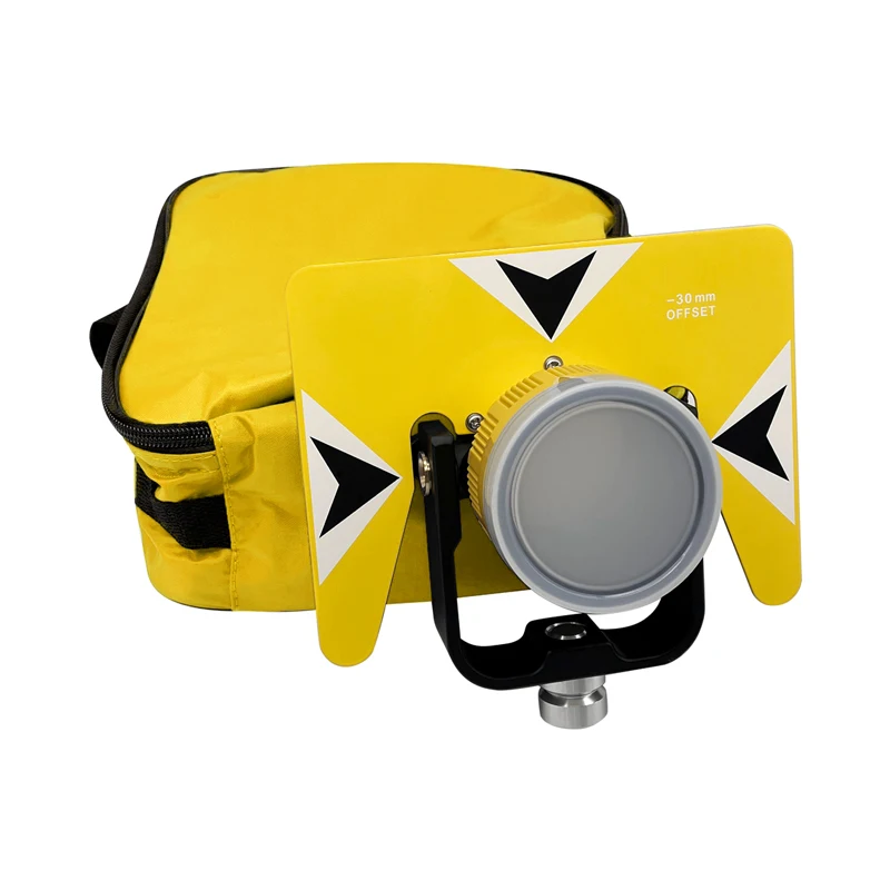 High Quality yellow Single Prism For Nikon FOR South For TrimbleTotal Station Prisms Surveying AK18 With Soft Bag