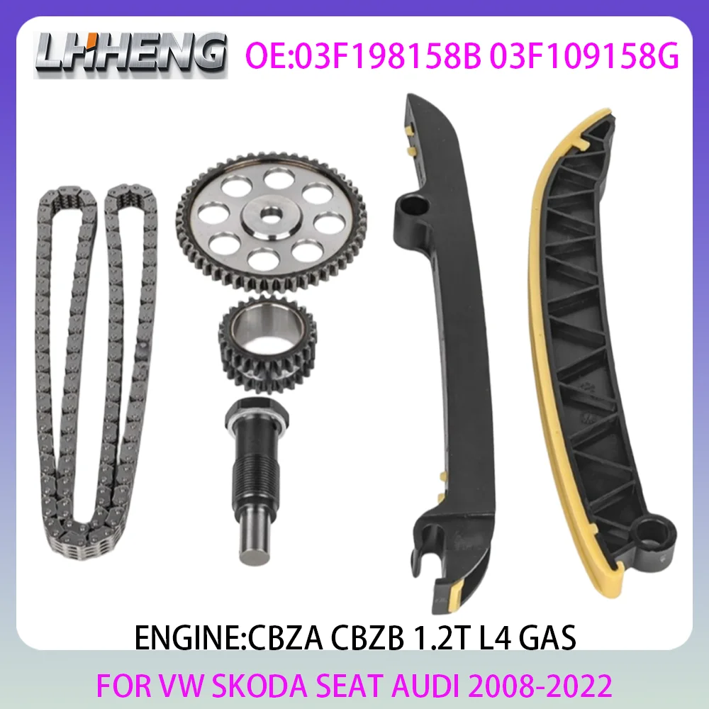 Kit de Cadena de Distribución CBZA para VW GOLF CADDY BEETLE JETTA POLO TOURAN SKODA SEAT AUDI 1.2L 1.2 L T L4 GAS 08-22 03F198158B