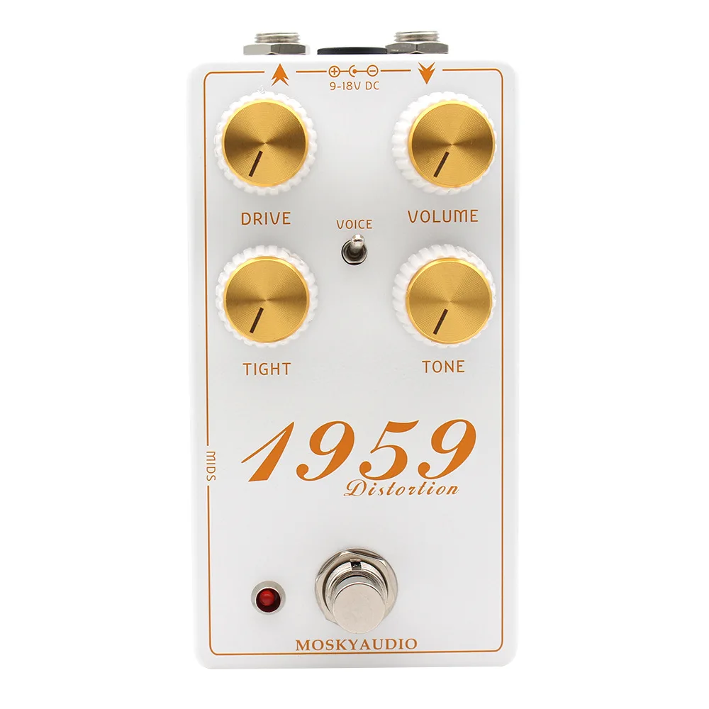 Mosky 1959 Distortion Electric Guitar Pedal Vintage British  3 Drive Modes Slash Hard RockTone Distortion & Booster EQ True Bypa view 3