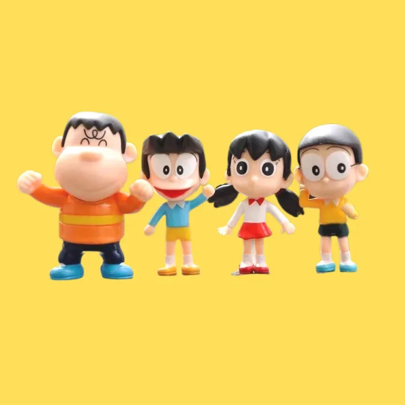 Doraemon Action Figures 8pcs Set Pvc Doll Peripheral Cute Cartoon Tabletop Decoration Anime Figure Room Ornament Children Gift