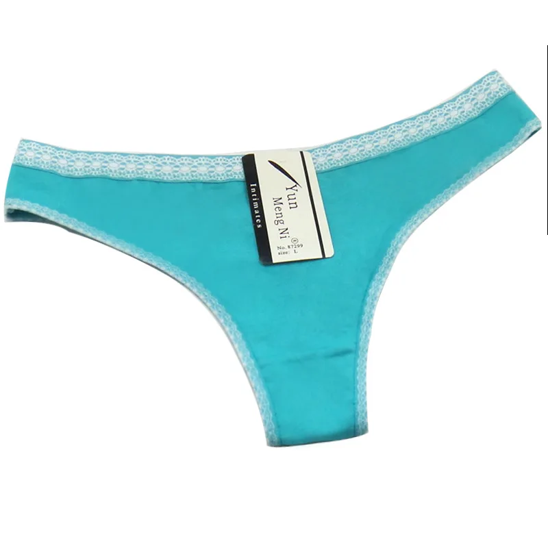 Hot Selling 1pc/Lot Lady T Briefs Fashion T-String Printed Women\'s Thong Underwear Head Cotton Sexy Panties Stock 87299
