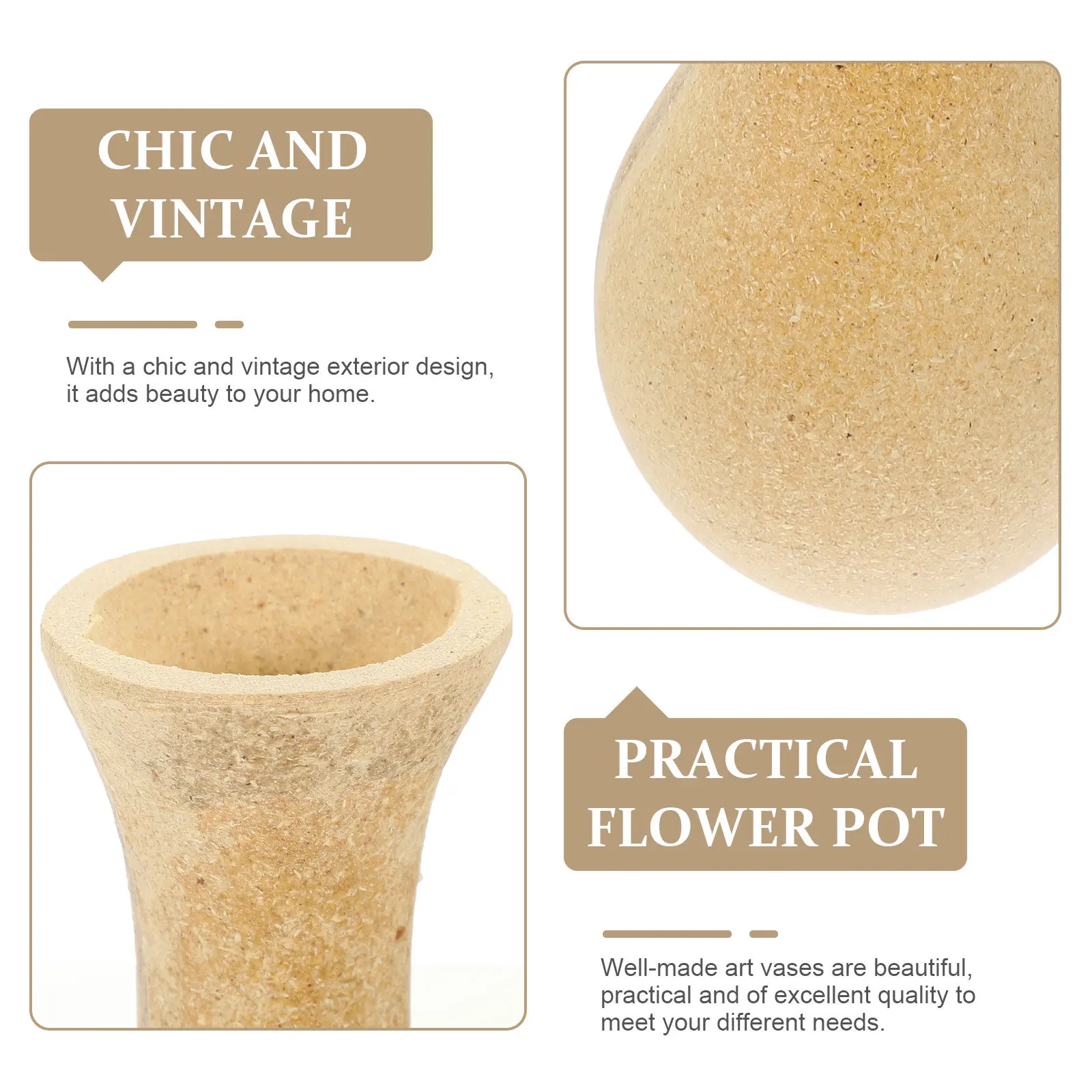 

Wooden Flower Unfinished Diy Blank Vase For Home Office Decor Rustic Table Centerpiece Painting Vase Mold Wood Vases For