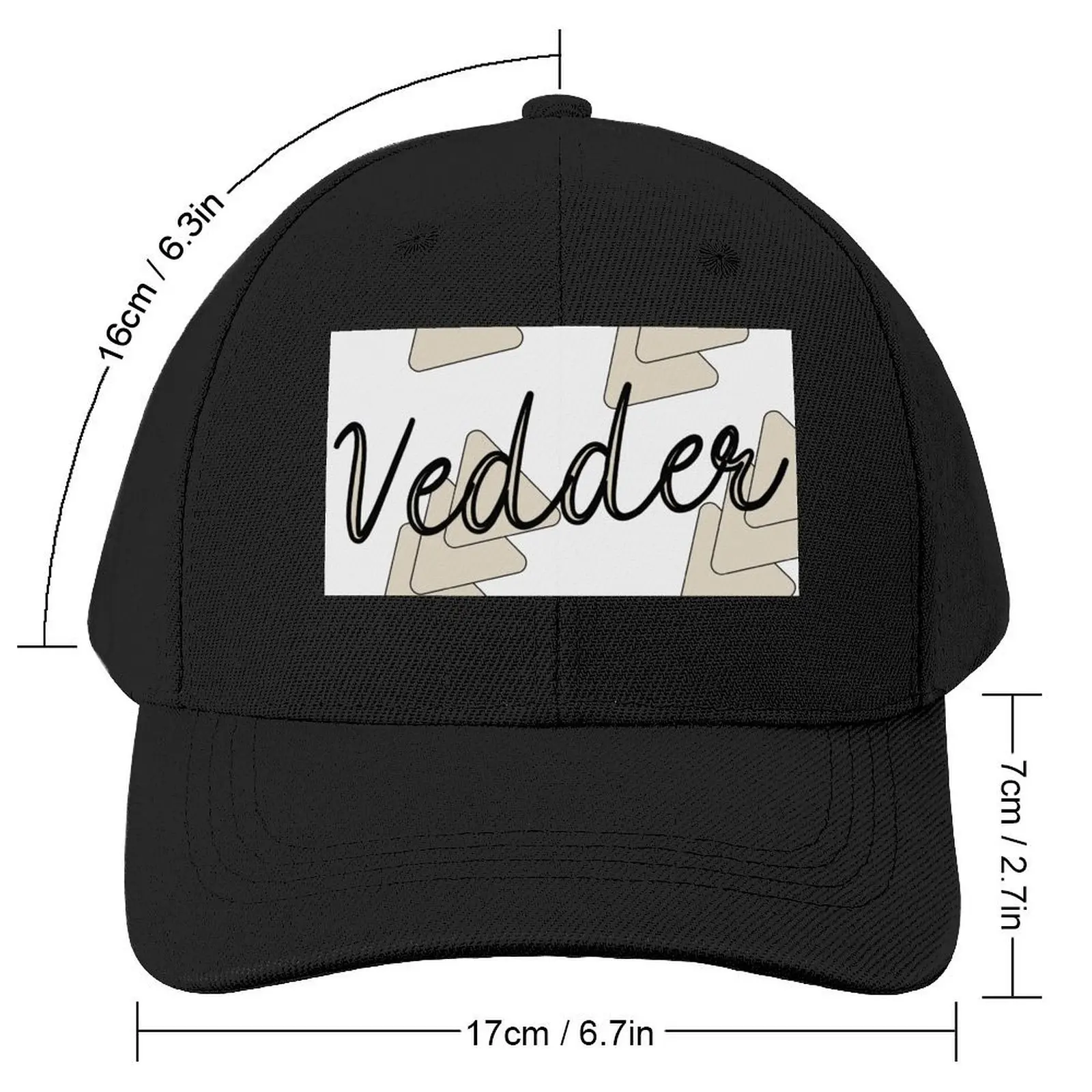 Vedder Triangle Design Baseball Cap Streetwear Beach Outing Bobble Hat Luxury Woman Men's