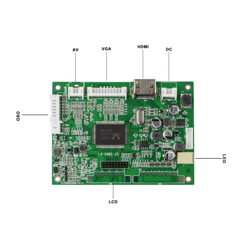 Original Tianma 6.8 Inch 1024*600 Resolution 40 Pins FPC LVDS Brightness 400 TM068DDHG01 LCD Screen With Driver Board