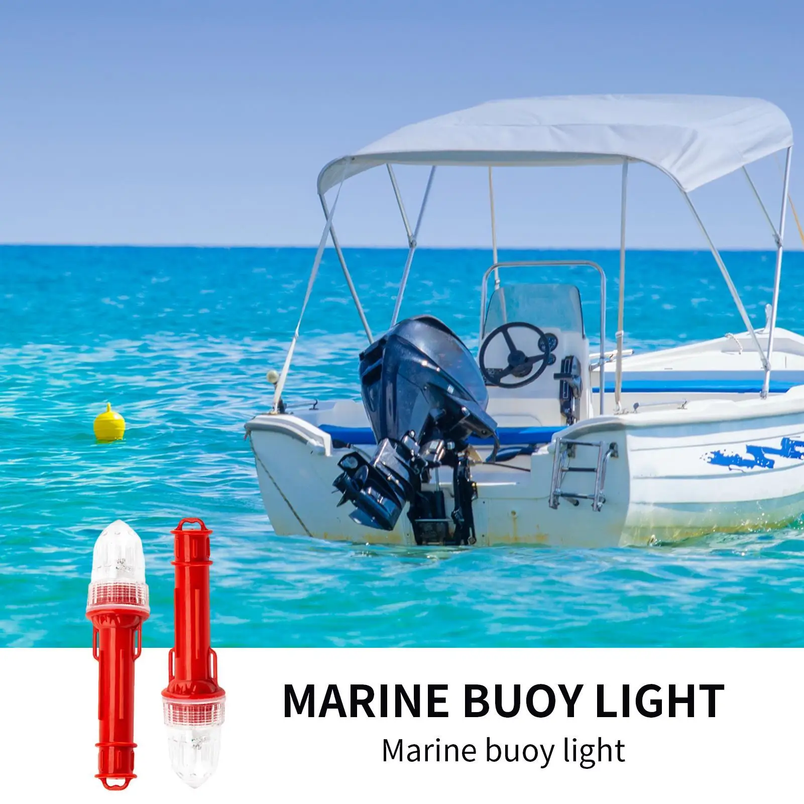 Flares para barco luz de segurança à prova dwaterproof água para bóias 2 peças flares de sensibilidade à luz para costa lago rio barco pesca