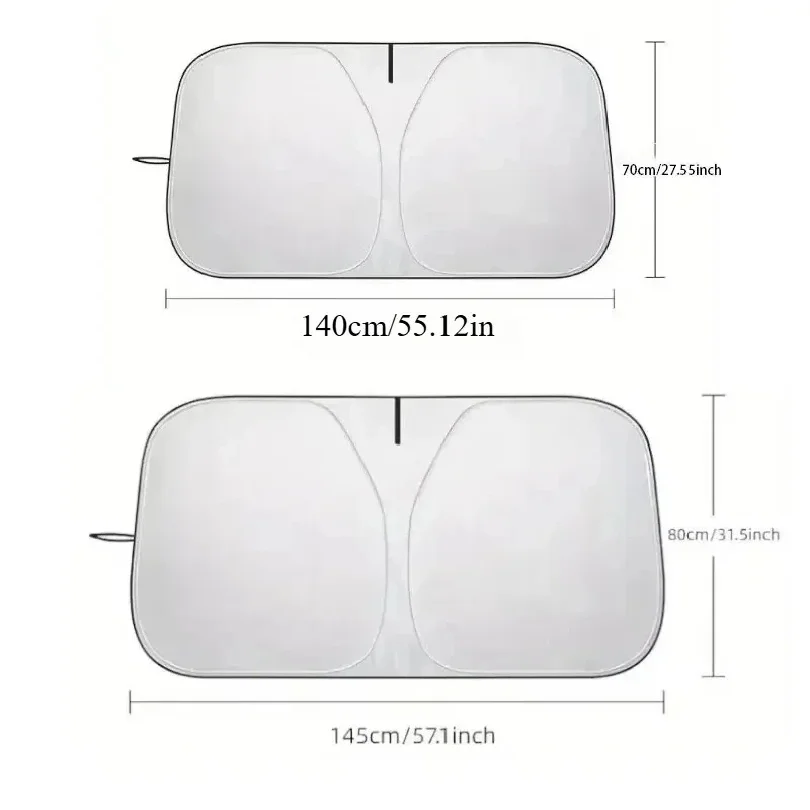 Auto Folding Sun Shade Windshield Visor Cover Car Front Window Sunshade UV Protection Summer Styling Accessories - view 6
