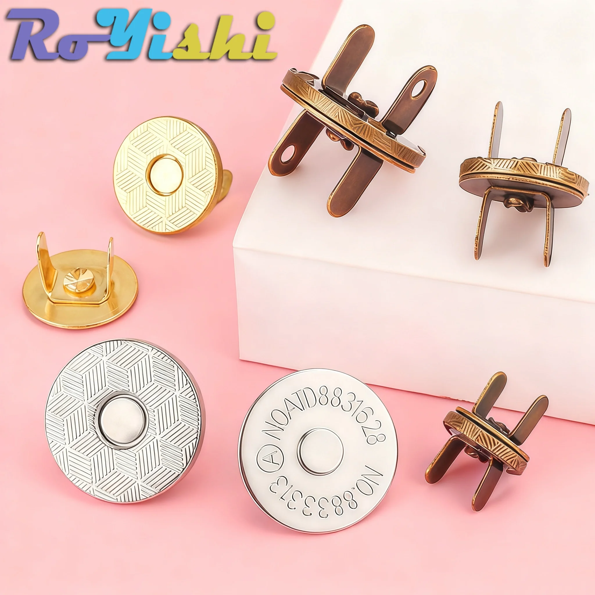 10-100 Sets 10-18mm Thin Magnetic Buttons Fasteners Clasps Adsorption Buckle for Handbag Purse Wallet Bags Parts Accessories