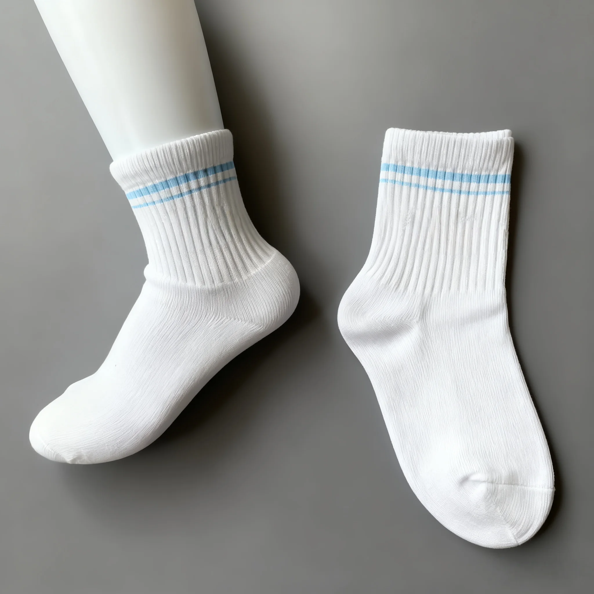 Retro algodão esportes meia feminina médio longo meias pilates fitness esportes quatro estações meias femininas meia média 1 par