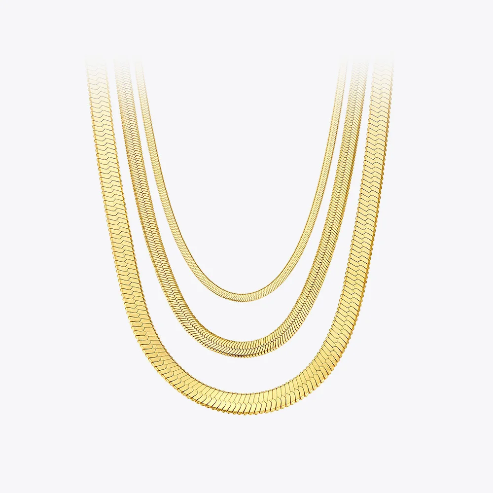 ENFASHION Snake Chain Choker Necklace Women Gold Color Stainless Steel Cool Link Chain Necklaces Femme Fashion Jewelry P193045