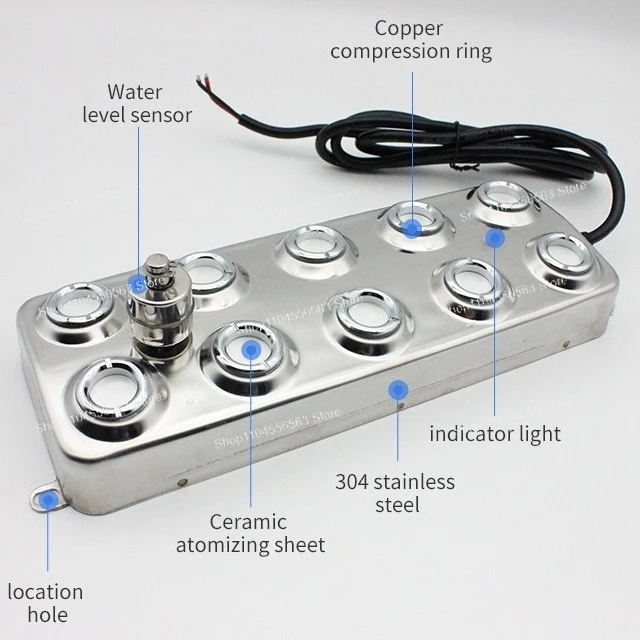 RM10D48F Ultrasonic Fogger - Industrial Humidifier for Landscape & Aquarium Displays